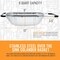 U.S. Kitchen Supply Stainless Steel Colander Strainer - 6-Quart Collapsible Colander with Expandable Rubber Handles - Rectangular Sieve, Fine Mesh Stainless Steel Strainers and Colanders for Kitchen